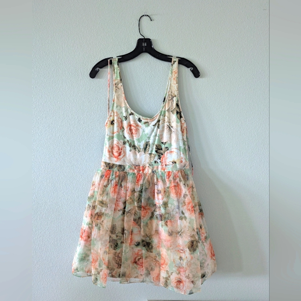 Alice + Olivia Floral Dress - Cream and Pink